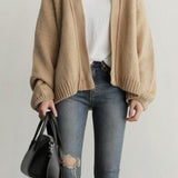 Afslappet cardigan med opsmøg