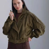 Vintage brun jakke, afslappet pasform