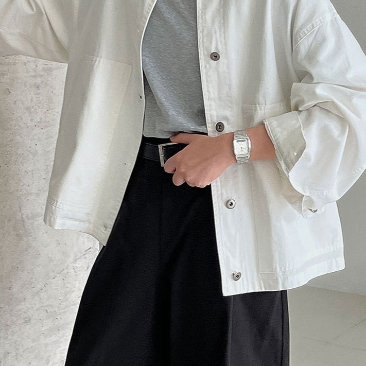 Fleecejakke med opsmøg