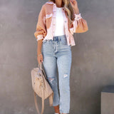 Langærmet frakke i børstet vaffelstrik