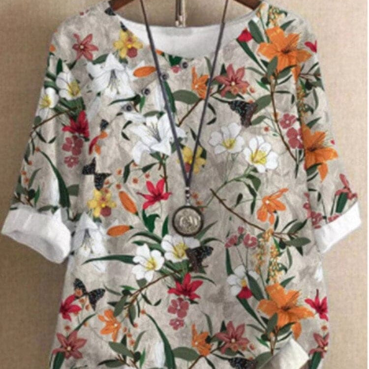 Ophelia - Designerbluse, højkvalitetskonstruktion og indviklede mønstre