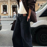 Vintage falmede jeans med indadvendte lommer og vide ben