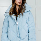 Overdimensioneret quiltet bomuldsjakke