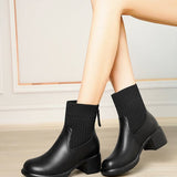 Dames elastiske tynde sokkestøvler - Komfort og elegance