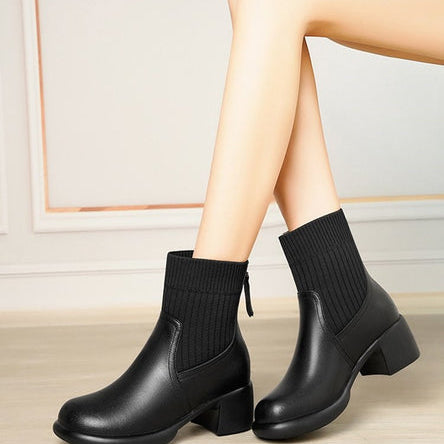 Dames elastiske tynde sokkestøvler - Komfort og elegance