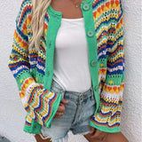 Jenny - Hyggelig, flerfarvet forårscardigan