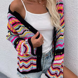 Jenny - Hyggelig, flerfarvet forårscardigan