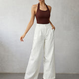 Brede jeans med høj talje - Ubesværet elegance og en behagelig pasform