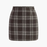 Ternet tweed miniskørt