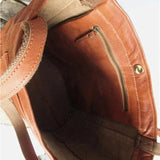 Juliette struktureret lædertotetaske | Kanvas skuldertotetaske