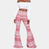 Damebukser med vidde - Høj talje - Bohemeprint - Med vidde og figursyet pasform