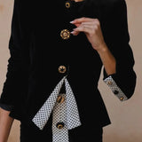 Todelt sæt: enkeltradet midi-nederdel til kontoret