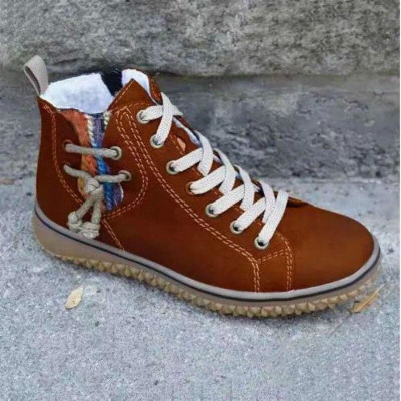 Dame high-top sneakers - Varmt for - Skridsikker gummisål - Afslappet stil
