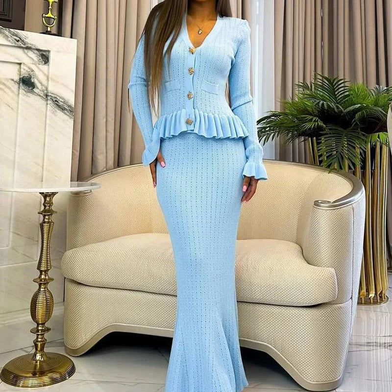 Elegant todelt langt skrivebordssæt i matchende net