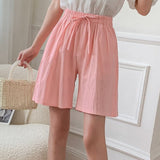 Dameshorts i bomuld - Elastik i taljen - Klassiske og behagelige