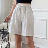 Dameshorts i bomuld - Elastik i taljen - Klassiske og behagelige