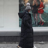 Chic, elegant og behagelig lang dunfrakke til kvinder