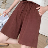 Dameshorts i bomuld - Elastik i taljen - Klassiske og behagelige