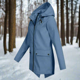 Stilfuld, vejrbestandig og komfortabel regnfrakke med hætte til kvinder