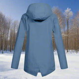 Stilfuld, vejrbestandig og komfortabel regnfrakke med hætte til kvinder