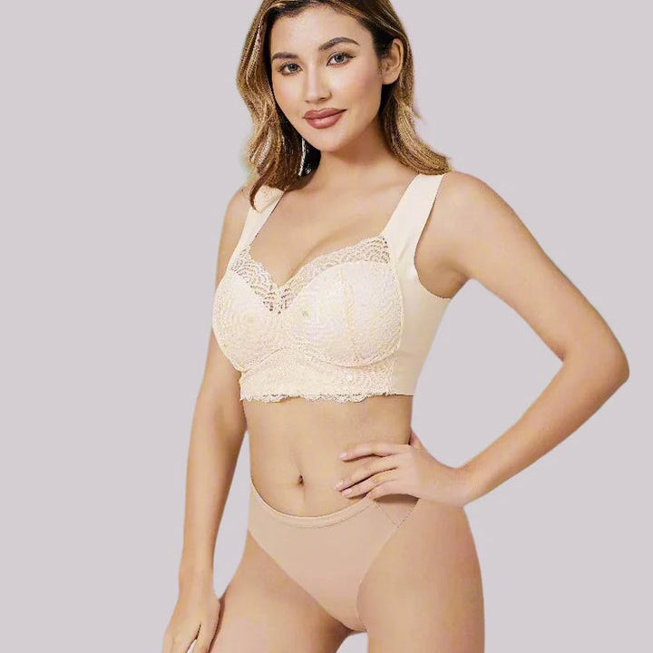 Dame push-up bh – Elegant blonde – Brede stropper – Komfortabel støtte