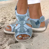 Damesandaler – Ortopædisk komfort – Blødt læder – Skridsikker sål – Justerbar