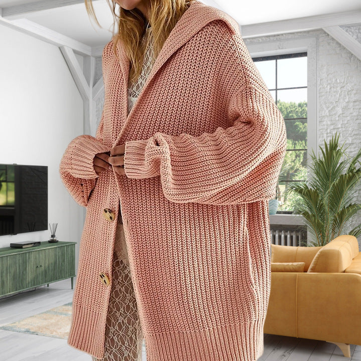 Damestrikcardigan – Oversized pasform – Åben front – Lange ærmer – Uld