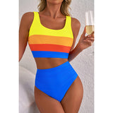 Damebikinisæt – Todelt sæt – Sporty pasform – Høj talje – Åndbart stof