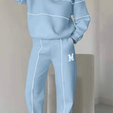 Dame træningsdragt – Bomuldsblanding – Afslappet pasform – Top med halv lynlås – Joggingbukser med elastik