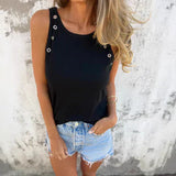 Dametanktop – Tætsiddende snit – Hulning – Åndbare naturfibre