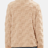 Damejakke - Fleece - Afslappet pasform - Høj krave - Lange ærmer