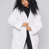 Damecardigan – Oversized pasform – Grov ribstrik – Forlommer – Åben front