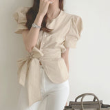 Kasi - Chic bluse med pufærmer