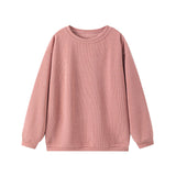 Dametrøje – Afslappet pasform – Ribstrik – Lange ærmer og rund hals