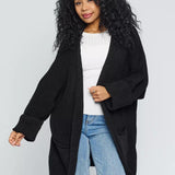 Damecardigan – Oversized pasform – Grov ribstrik – Forlommer – Åben front