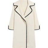 Dame vindjakke – Oversized pasform – Uld – Midt på låret – Skalbroderi