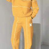 Dame træningsdragt – Bomuldsblanding – Afslappet pasform – Top med halv lynlås – Joggingbukser med elastik