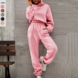 Dame træningsdragt – afslappet pasform – blød strik – hættetrøje – tilspidsede bukser