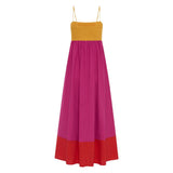 Damesommerkjole – Svaj snit – Tynde stropper – Let, åndbart stof – Bloktryk