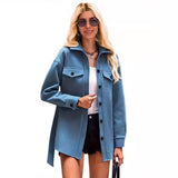 Kort damefrakke – Oversized pasform – Varm uld – Hakkrave – Knaplukning foran