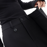 Damebukser - Høj talje - Vide ben, flagrende - Asymmetrisk drapering - Elegant og chik