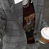 Todelt retro ternet skrivebordssæt med plisserede reverser