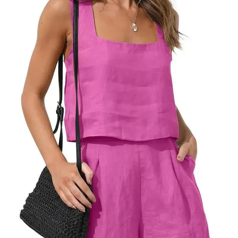 Dametøj - Elegant jakke og shorts - Let stof - Moderne snit