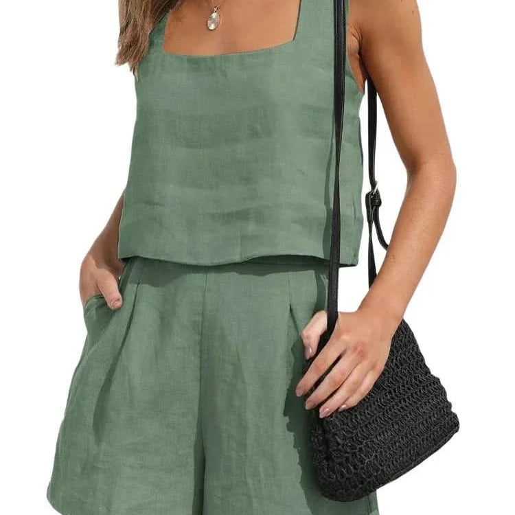 Dametøj - Elegant jakke og shorts - Let stof - Moderne snit