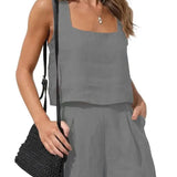 Dametøj - Elegant jakke og shorts - Let stof - Moderne snit