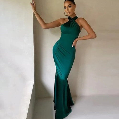 Dameaftenkjole - Lang Havfrue - Asymmetrisk En Skulder - Elegant og Figursyet