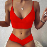 Dame push-up bikini med flæser - Forførende og perfekt pasform