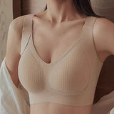 Dame push-up bh – Bøjlefri – Aftagelig polstring – Strækbar pasform