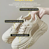 Komfortable damesneakers - Tenissese med en tyk sål