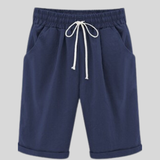 Laura - Behagelige bomuldsshorts med snøre i taljen